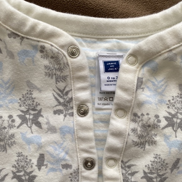 Janie and Jack baby onesie set of 2; size 0-3 months double sided; - Picture 2 of 3